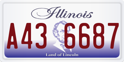 IL license plate A436687