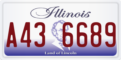 IL license plate A436689