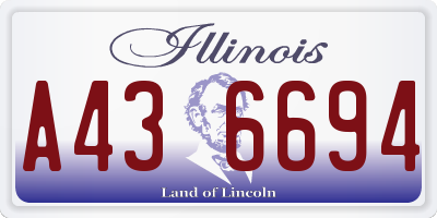 IL license plate A436694