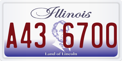 IL license plate A436700