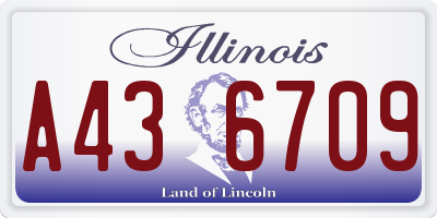 IL license plate A436709
