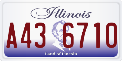 IL license plate A436710