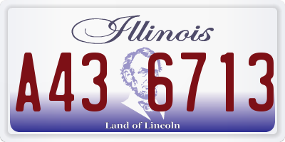 IL license plate A436713