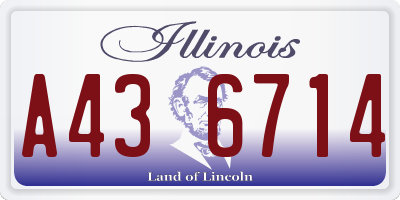 IL license plate A436714