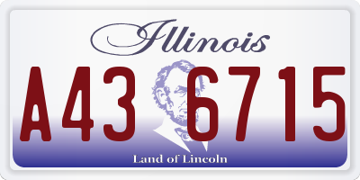 IL license plate A436715