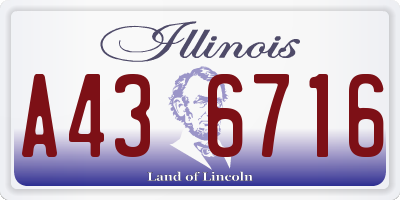 IL license plate A436716