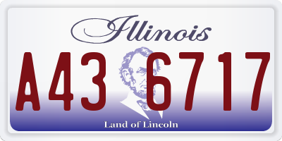 IL license plate A436717