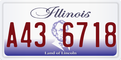 IL license plate A436718