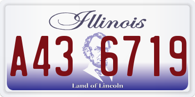 IL license plate A436719