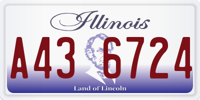 IL license plate A436724