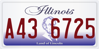 IL license plate A436725