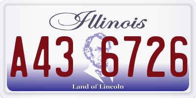 IL license plate A436726