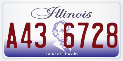 IL license plate A436728