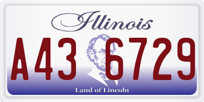 IL license plate A436729