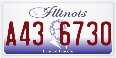 IL license plate A436730
