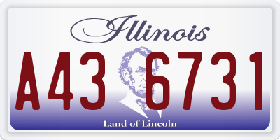 IL license plate A436731