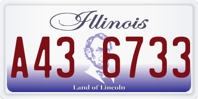 IL license plate A436733