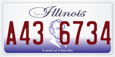 IL license plate A436734