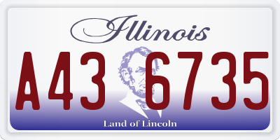 IL license plate A436735