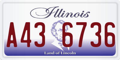 IL license plate A436736