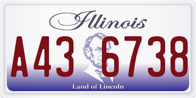 IL license plate A436738