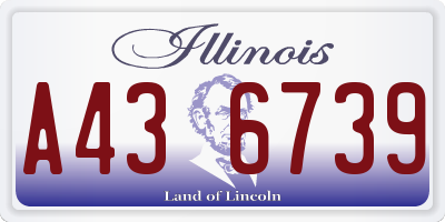 IL license plate A436739