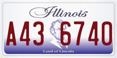 IL license plate A436740