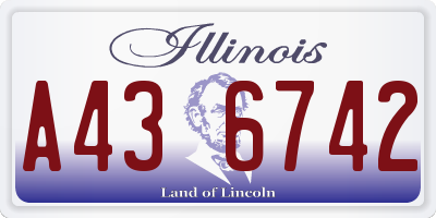 IL license plate A436742