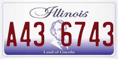 IL license plate A436743