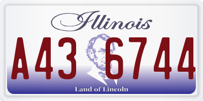 IL license plate A436744