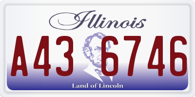 IL license plate A436746