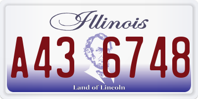 IL license plate A436748
