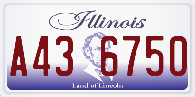 IL license plate A436750