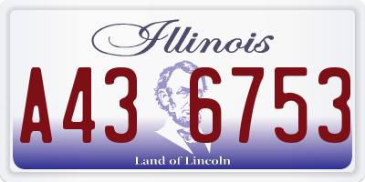 IL license plate A436753