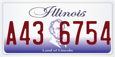 IL license plate A436754
