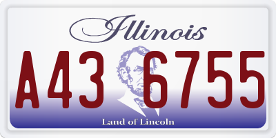 IL license plate A436755