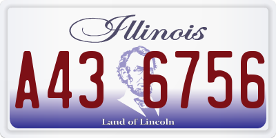 IL license plate A436756