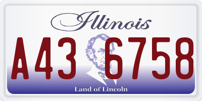 IL license plate A436758