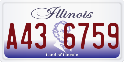 IL license plate A436759
