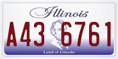 IL license plate A436761