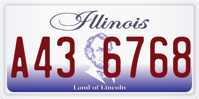 IL license plate A436768