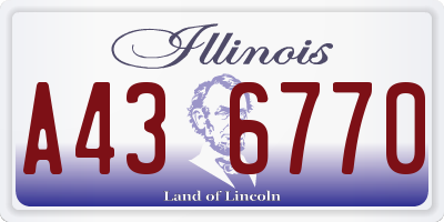 IL license plate A436770