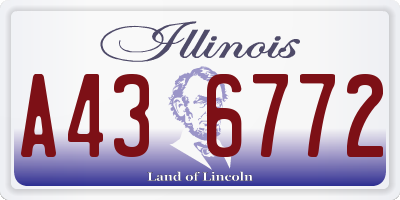IL license plate A436772