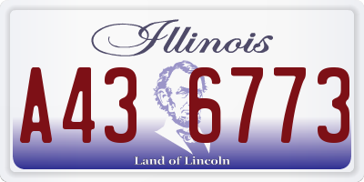 IL license plate A436773