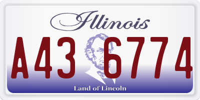 IL license plate A436774