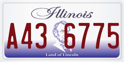IL license plate A436775