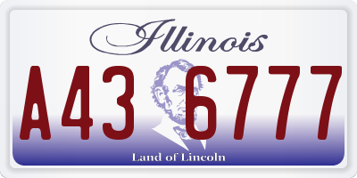 IL license plate A436777