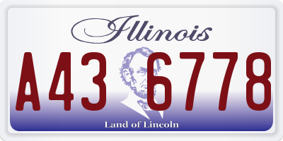 IL license plate A436778