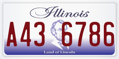 IL license plate A436786