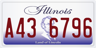 IL license plate A436796